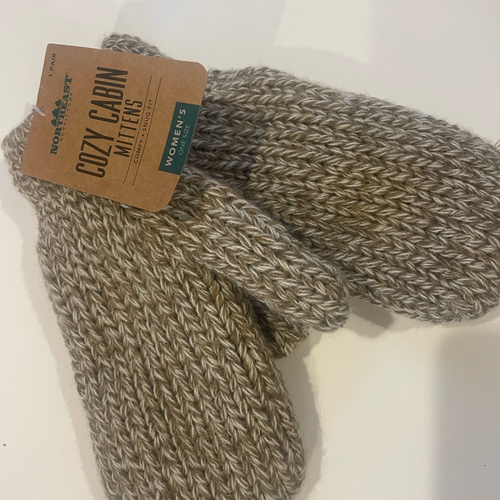 Kirkland Signature Warm Knit Mittens - Brown